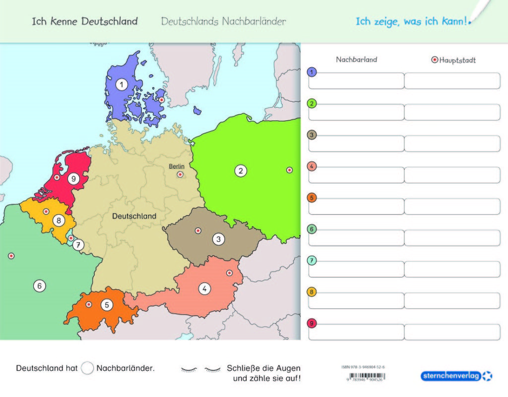 Nachbarländer Deutschland Karte Ohne Namen www.sternchenverlag.de