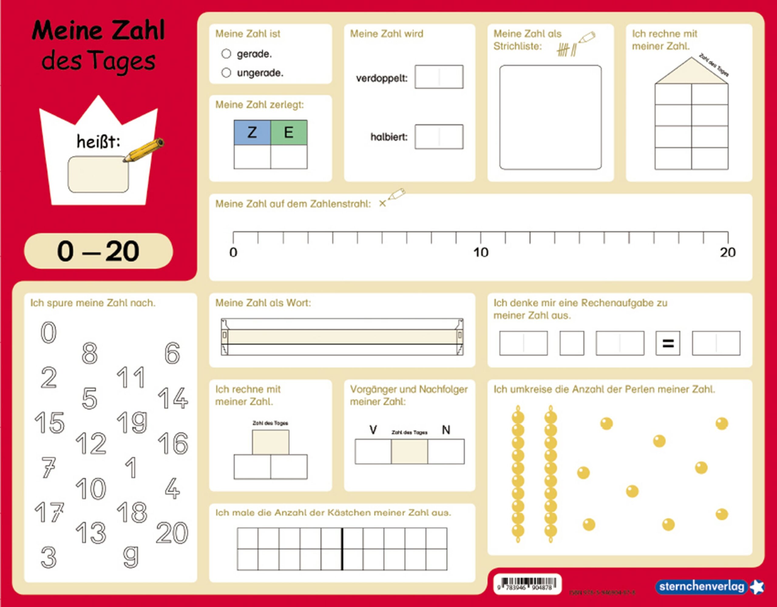 ☆ Meine Zahl des Tages –  0-10, 0-20, 0-100, 0-1000
