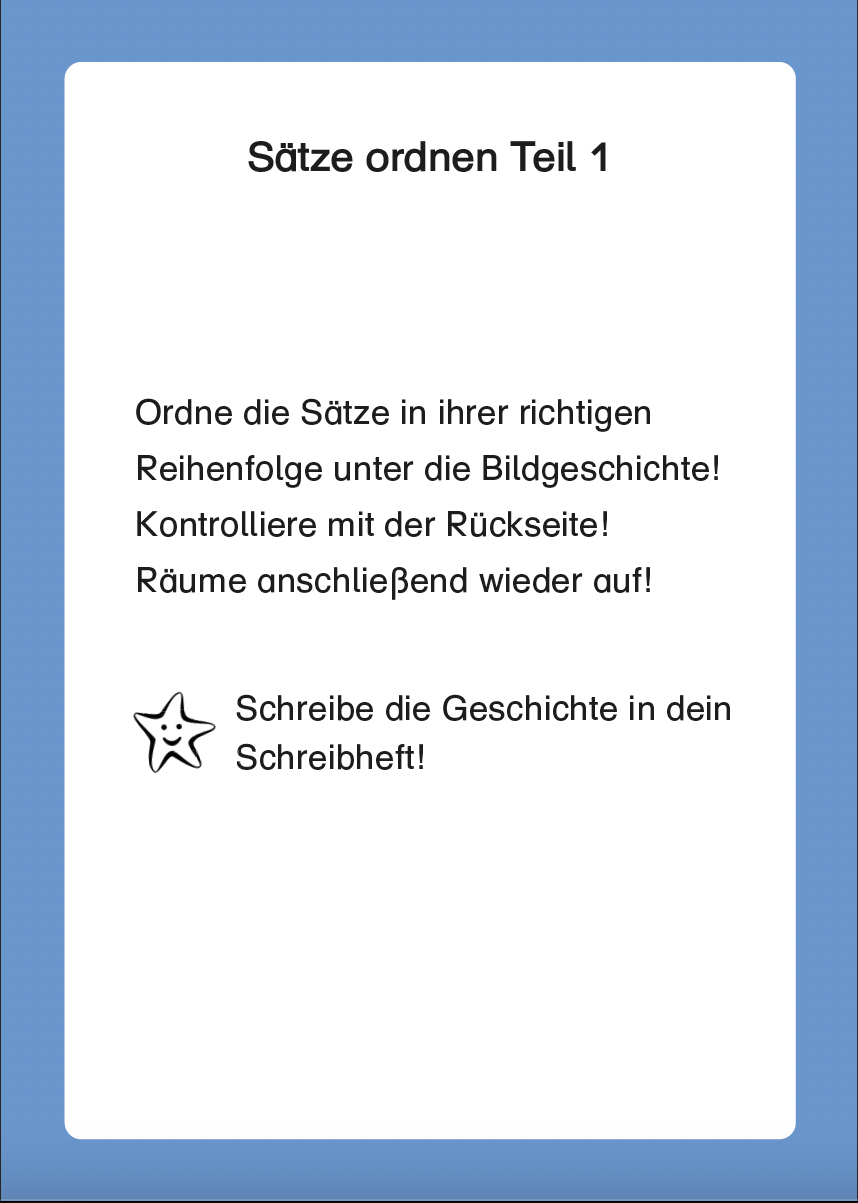 Sätze ordnen 1 erklärung